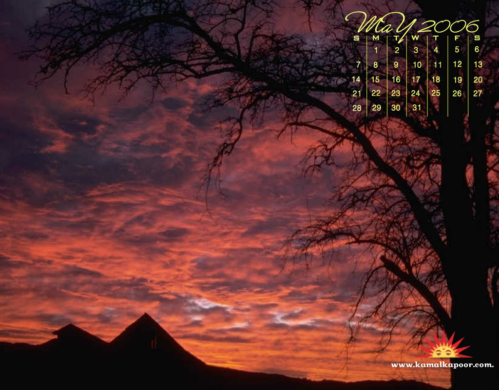 Sunset Calendars Wallpaper